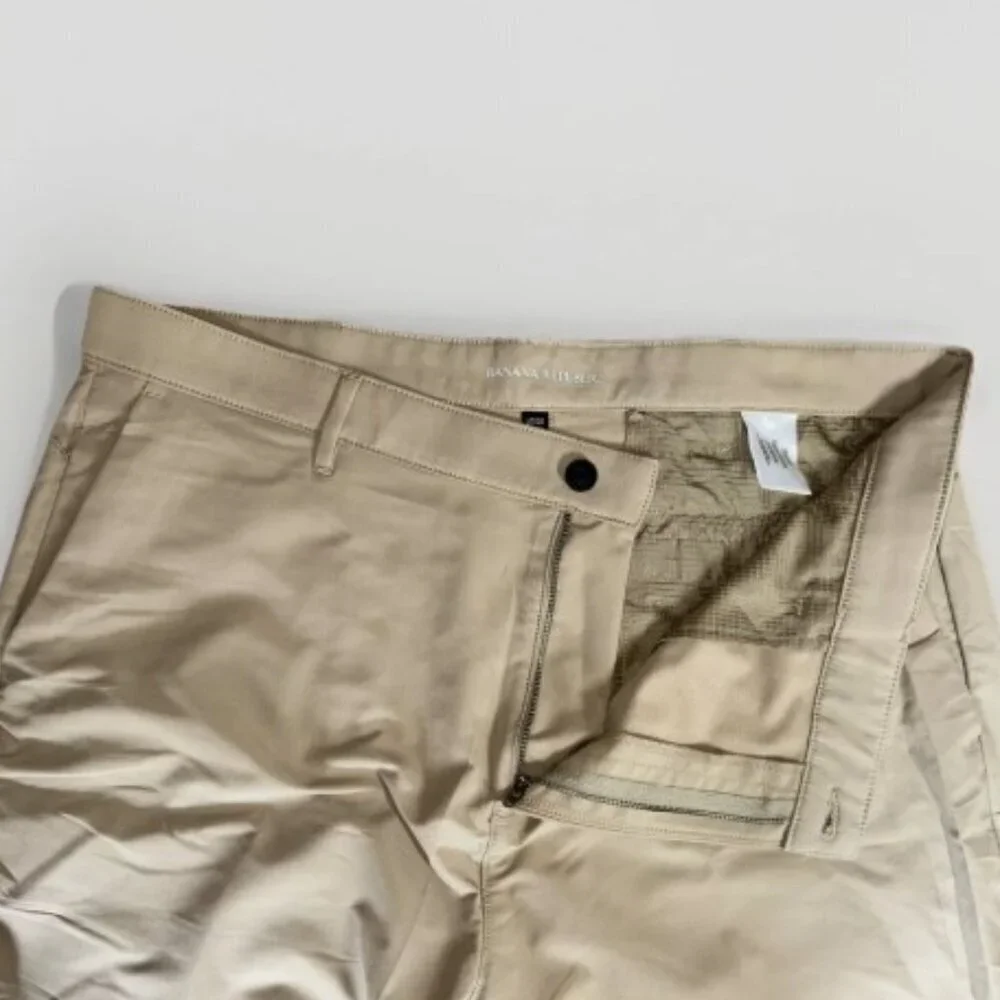 Banana Republic Mens Athletic Slim Fit Performance Pant Khaki Chino Size 40x30